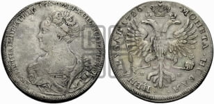 Рубль 1726 года СП-Б (Портрет влево, Петербургский тип, знак двора СПБ под орлом)