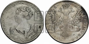 Рубль 1726 года СП-Б (Портрет влево, Петербургский тип, знак двора СПБ под орлом)