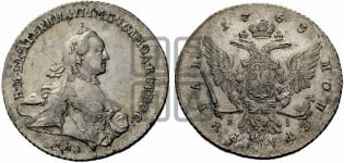 Рубль 1763 года ММД/EI (с шарфом на шее)