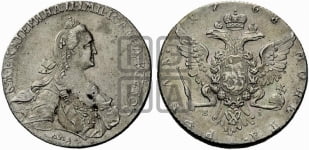 Рубль 1768 года ММД/EI ( MMД, без шарфа на шее)
