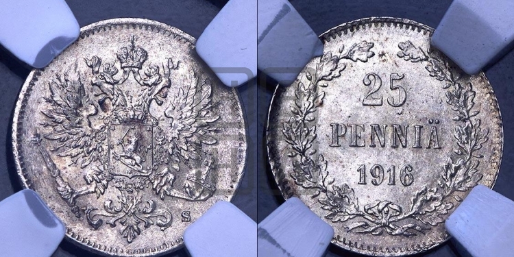 25 пенни 1916 года