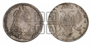 Рубль 1737 года (тип 1735 года, с кулоном на груди)