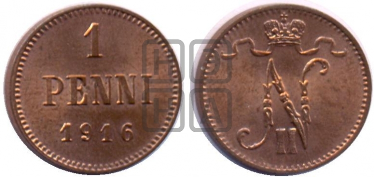 1 пенни 1916 года