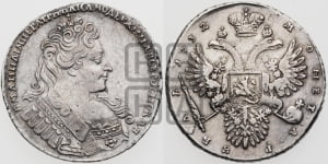 Рубль 1732 года (остальные разновидности, не выделенные редкостью)
