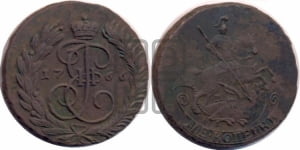 2 копейки 1766 года ММ (ММ, Красный  монетный двор)