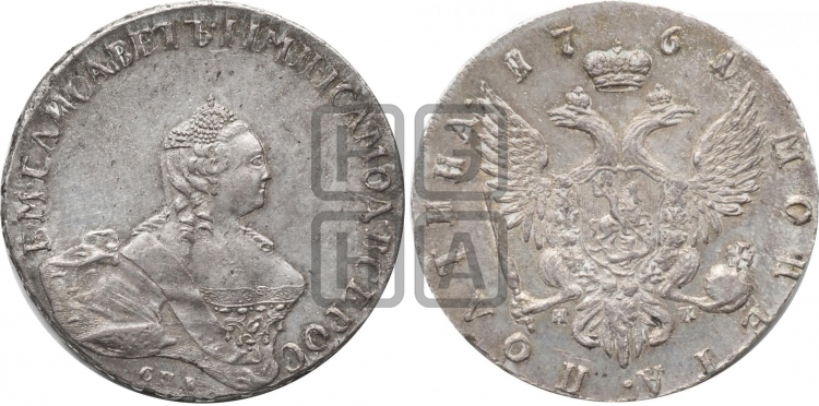 Полтина 1761 года (СПБ, портрет работы Скотта)