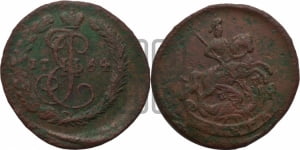 Денга 1764 года ЕМ (ЕМ, Екатеринбургский монетный двор)