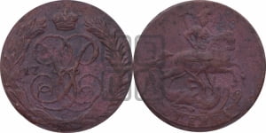 Копейка 1760 года (с вензелем Елизаветы I)