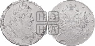Рубль 1732 года (остальные разновидности, не выделенные редкостью)