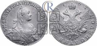 Полуполтинник  1767 года ММД/EI (без шарфа на шее)