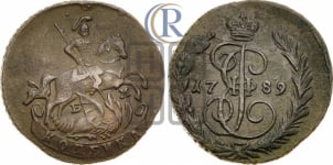 1 копейка 1789 года ЕМ (ЕМ, Екатеринбургский монетный двор)