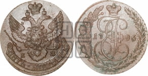 5 копеек 1796 года ЕМ (Павловский перечекан)