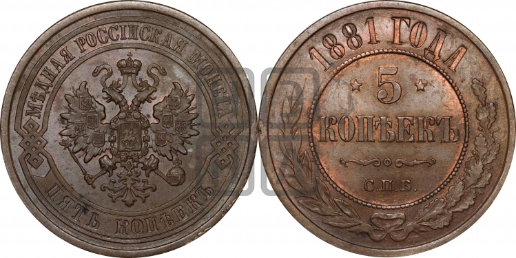 5 копеек 1881 года
