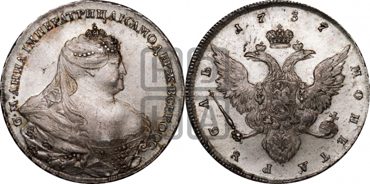 Рубль 1737 года (портрет работы Гедлингера)