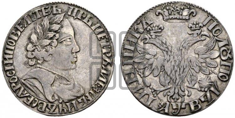 Полуполтинник 1702 года (”Большая голова”)
