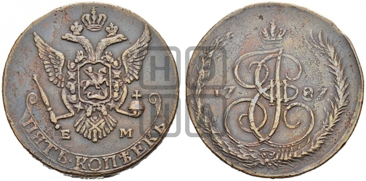 5 копеек 1787 года (ЕМ, Авеста, Швеция)
