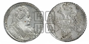 Рубль 1731 года (с брошью на груди)