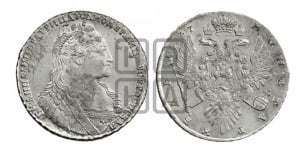 Рубль 1737 года (тип 1735 года, с кулоном на груди)