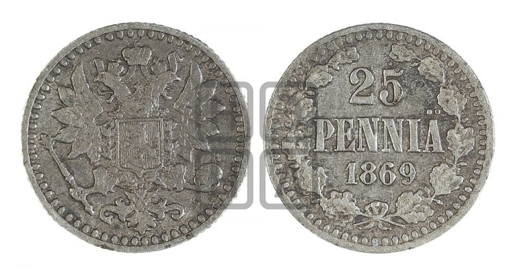 25 пенни 1869 года