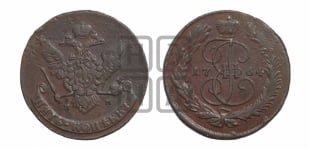 5 копеек 1764 года ММ (ММ, Красный  монетный двор)