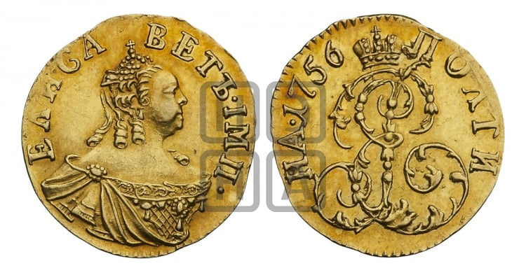 Полтина 1756 года (для дворцового обихода)