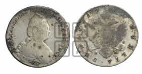 Рубль 1783 года СПБ/ММ (новый тип)