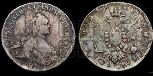 Полтина 1762 года ММД/ДМ (с шарфом на шее)