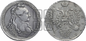 Рубль 1734 года (тип 1735 года, “B” в наплечнике)