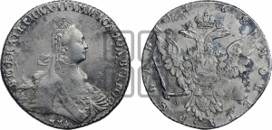 Рубль 1768 года ММД/EI ( MMД, без шарфа на шее)