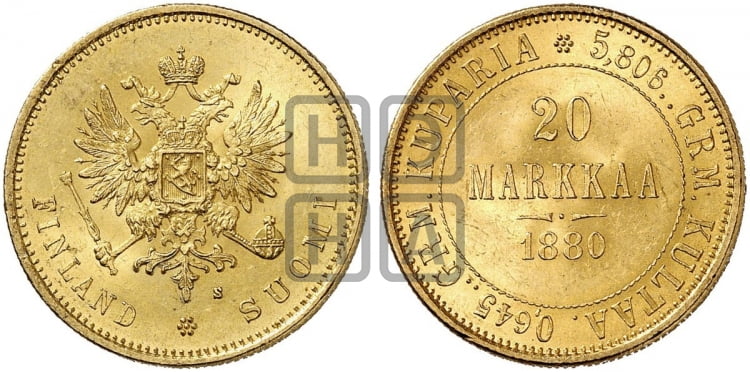 20 марок 1880 года