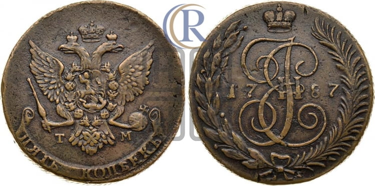 5 копеек 1787 года (ТМ, Таврический монетный двор)
