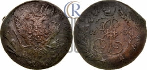 5 копеек 1763 года ЕМ (ЕМ, Екатеринбургский монетный двор)