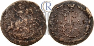 Денга 1764 года ЕМ (ЕМ, Екатеринбургский монетный двор)