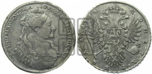 Рубль 1734 года (тип 1735 года, “B” в наплечнике)