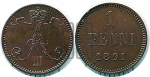 1 пенни 1891 года