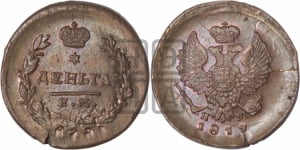 Деньга 1819 года ЕМ/НМ (Орел обычный, ЕМ, Екатеринбургский двор)
