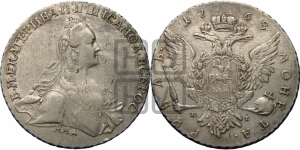 Рубль 1768 года ММД/EI ( MMД, без шарфа на шее)