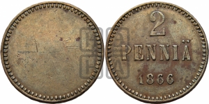 2 пенни 1866 года