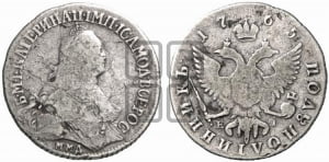 Полуполтинник  1765 года ММД/EI (с шарфом на шее)