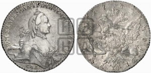 Рубль 1764 года СПБ / СА (с шарфом на шее)