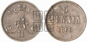 5 пенни 1866 года