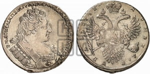 Рубль 1732 года (звезды разделяют надпись реверса)