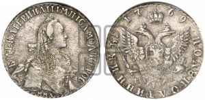 Полуполтинник  1769 года ММД/EI (без шарфа на шее)
