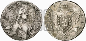 Рубль 1764 года СПБ / СА (с шарфом на шее)