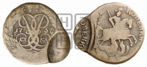 2 копейки 1758 года (гурт “ЕКАТЕРИНБУРГСКОГО ДВОРА”)