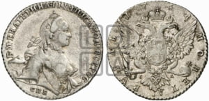 Рубль 1764 года СПБ / СА (с шарфом на шее)