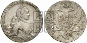 Рубль 1764 года СПБ / СА (с шарфом на шее)