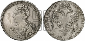 Рубль 1726 года (Портрет влево, Московский тип, хвост орла узкий)