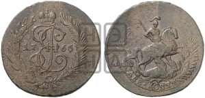 2 копейки 1765 года СПМ (СПМ, Санкт-Петербургский монетный двор)