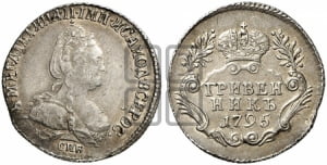 Гривенник 1795 года СПБ (новый тип). Новодел.